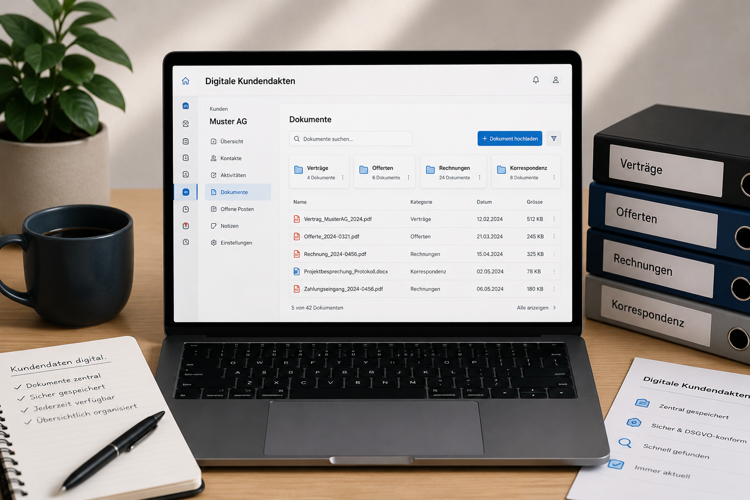 Wie die digitalen Kundenakten in Saldio funktionieren